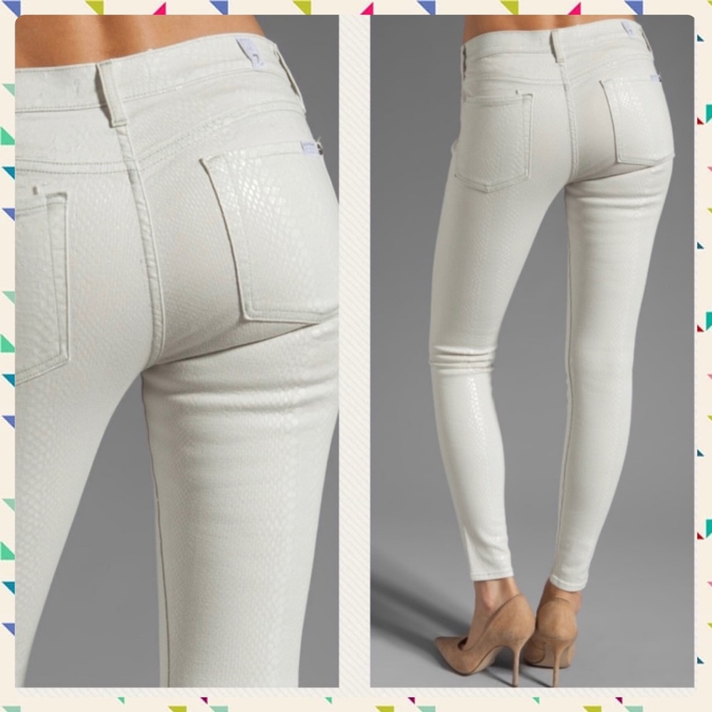 7 for all mankind the skinny white snake jean